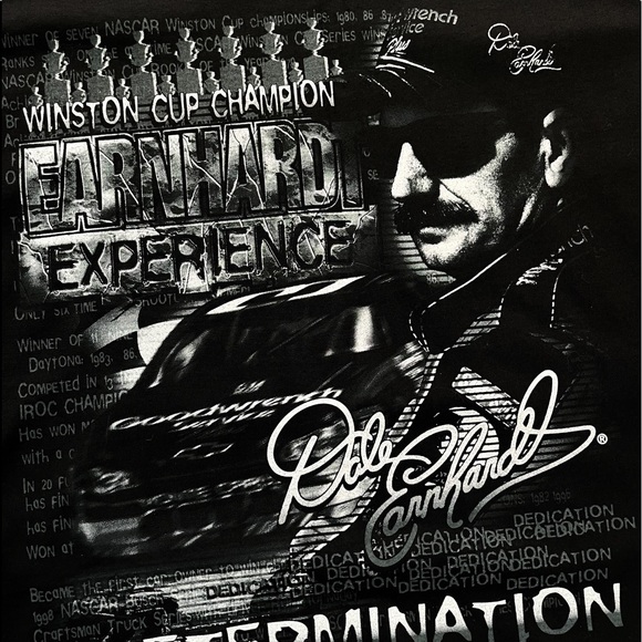 Large Vintage Chase Authentics Dale Earnhardt “Determination” Graphic Tee - Picture 3 of 5